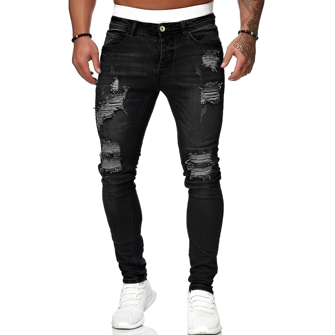 Claud - Herren-Slim-Fit-Jeans mit Rissen