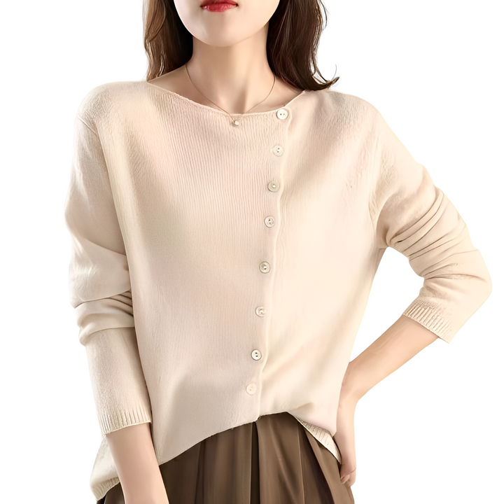 Bethanie - Bequeme lange Wolljacke