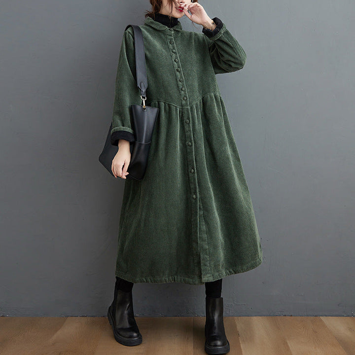 Amelia - Wärmender Cord-Mantel mit lässiger Passform für Damen