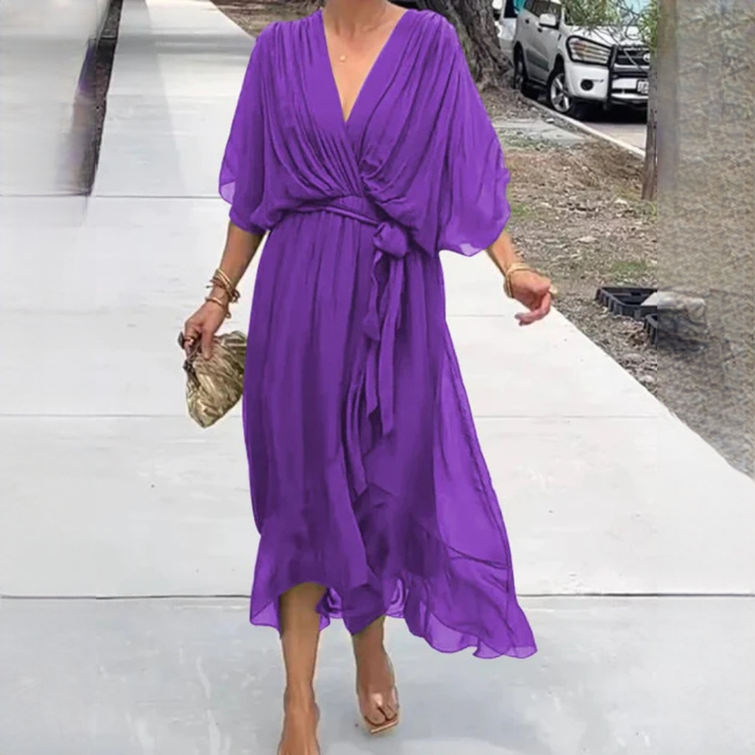 Demara - Elegantes Kleid mit V-Ausschnitt für Frauen