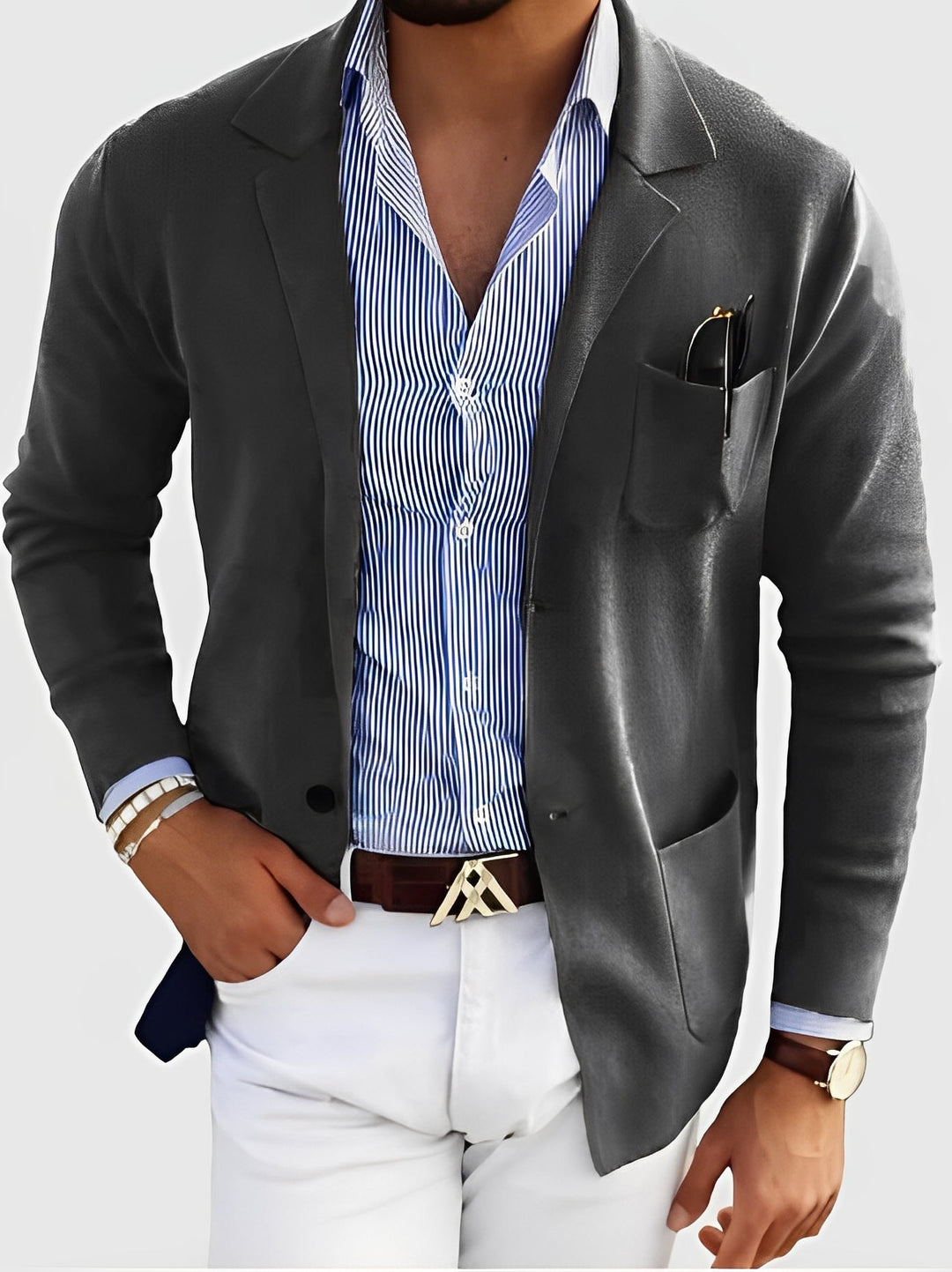 Darrin - Bequeme Herren-Strickjacke mit Taschen