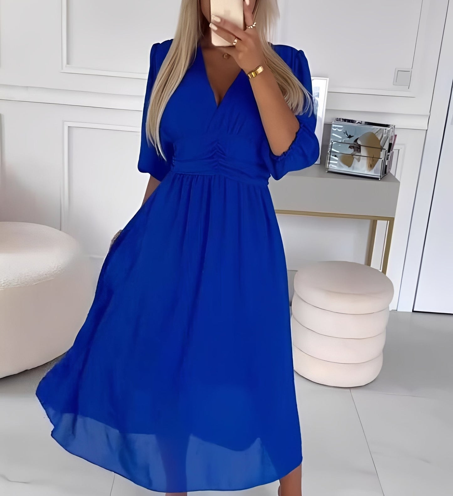 Rachel - Stilvolles Kleid mit Ellbogenärmeln für Damen