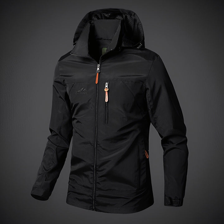 Dalton - Breite wasserdichte Herren-Kapuzenjacke