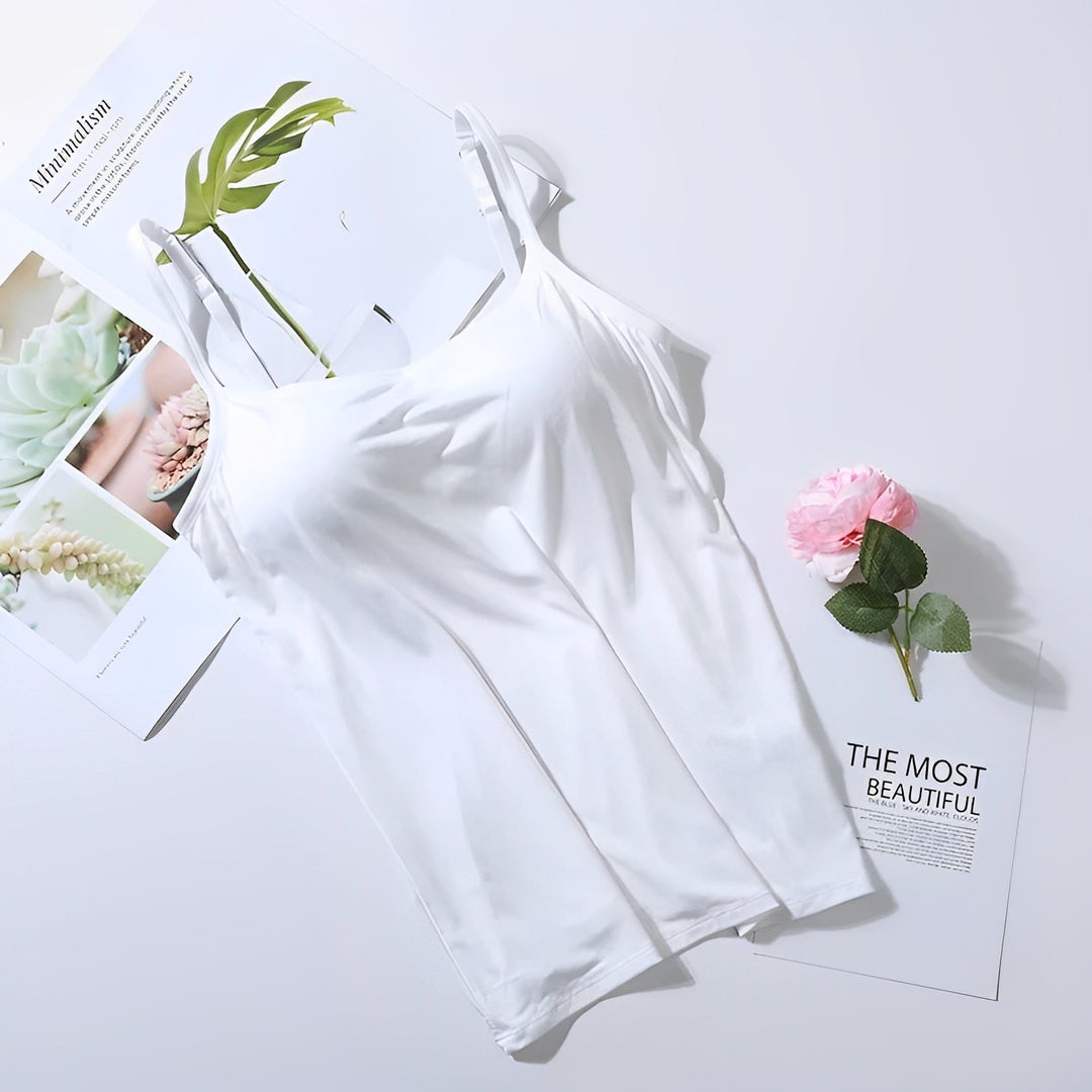 Elfrieda - Leichtes, angenehmes Top mit eingebautem BH für Damen