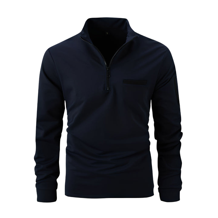 Lucian - Herren-Shirt mit Reißverschluss und Tasche für Freizeit