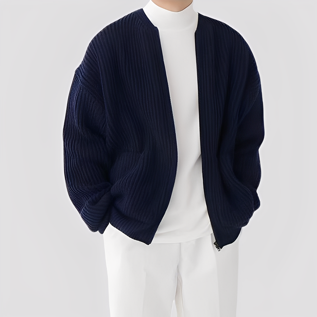Willy - Legere Herren-Strickjacke mit Reißverschluss