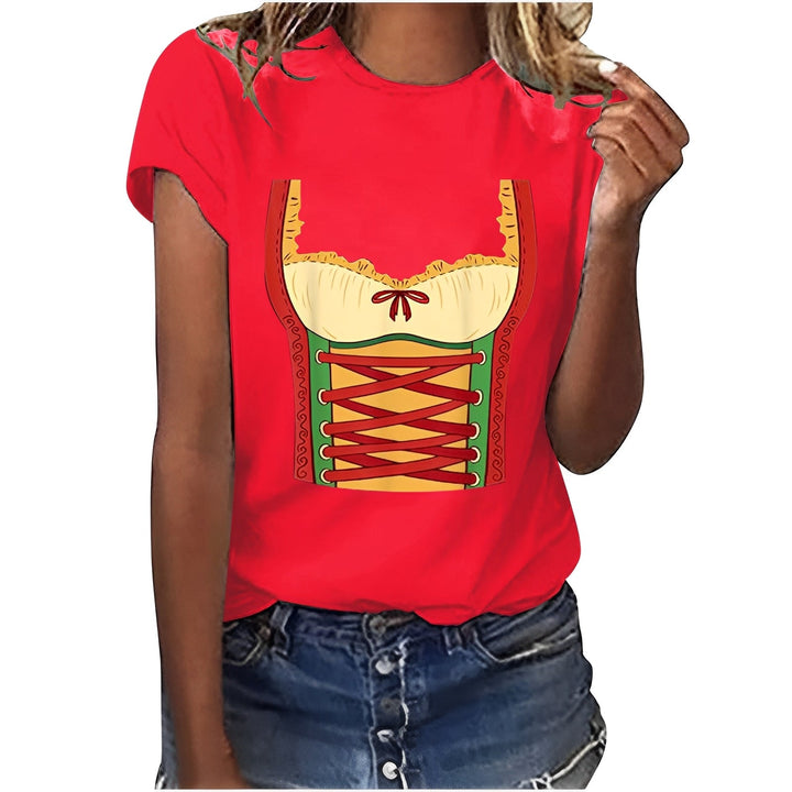 Hazel - Lockeres Oktoberfest-Shirt mit Aufdruck für Damen