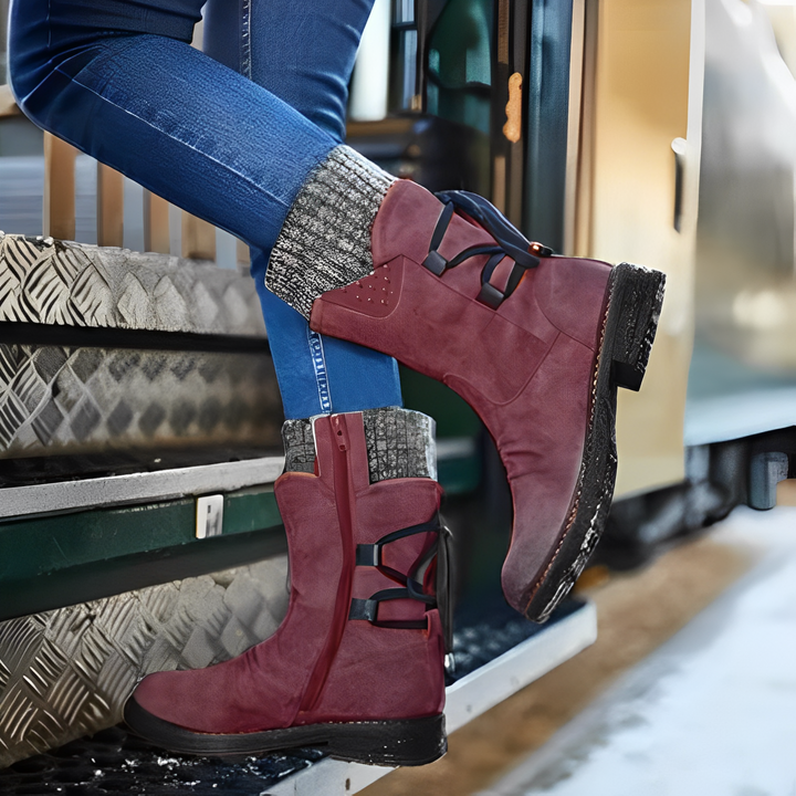 Sharalyn - Gemütliche Winterstiefel für Frauen in mittlerer Wadenhöhe