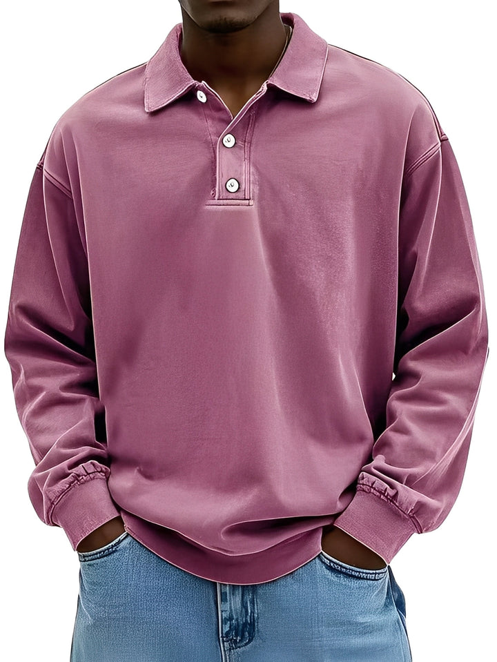 Clayton - Klassisches Herren-Poloshirt mit langen Ärmeln