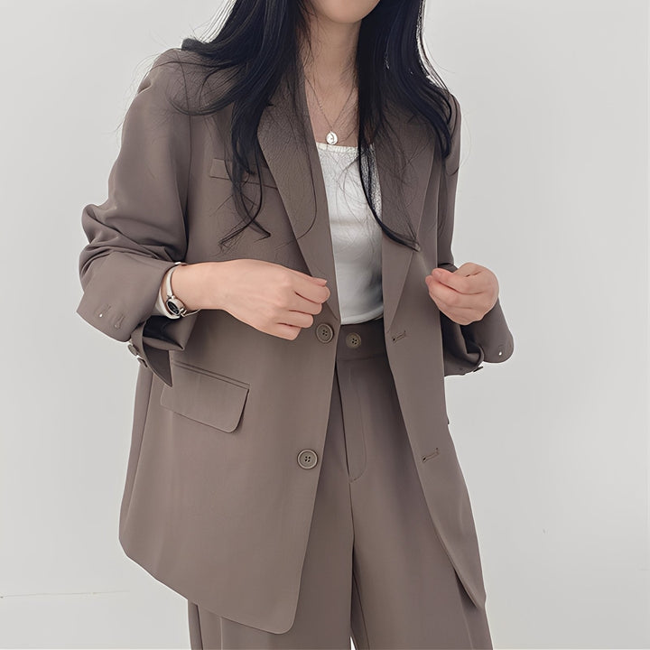Alethea - Schickes Set aus weiter Jacke und Hose für Damen