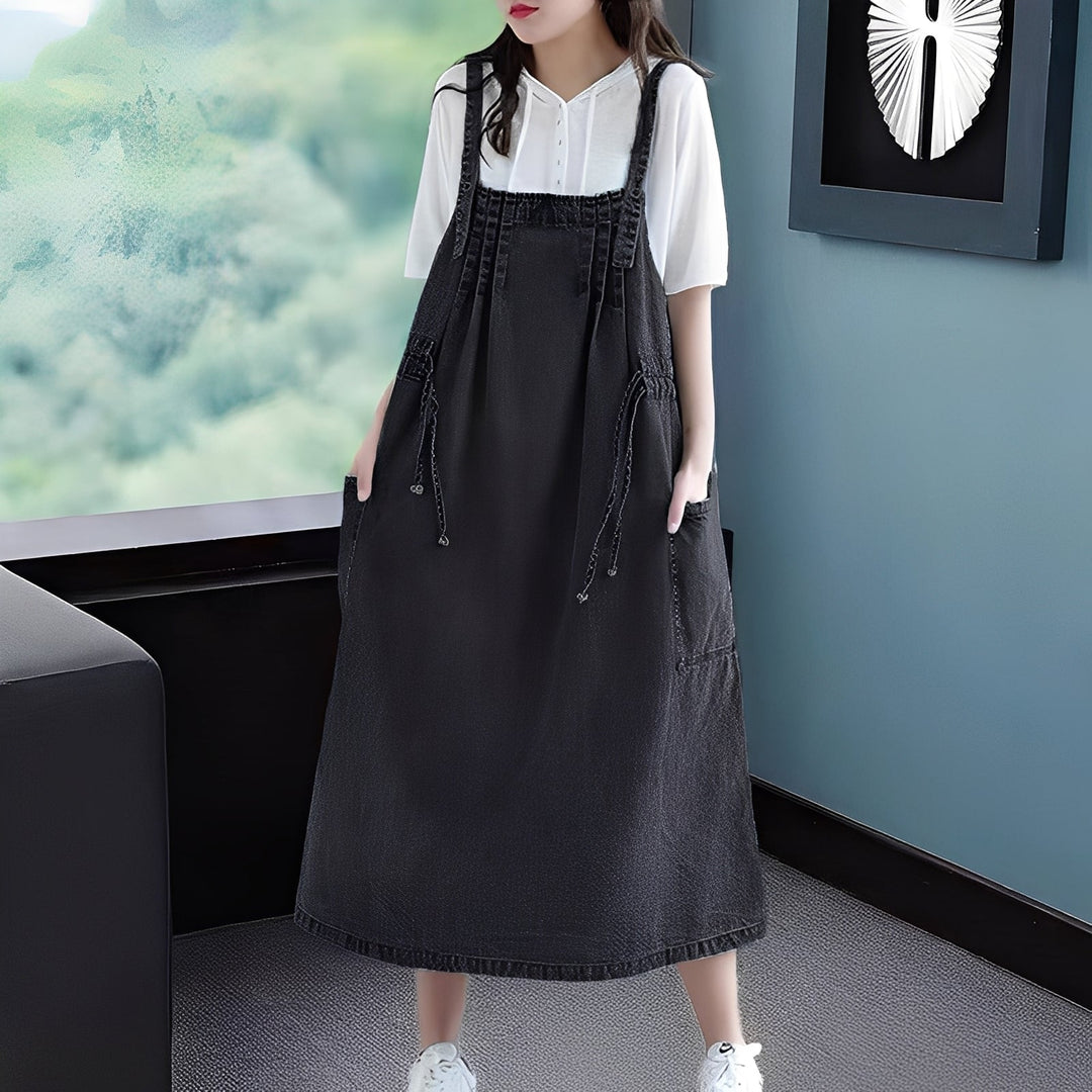 Kelsey - Freizeit-Denimkleid mit Taschen für Damen