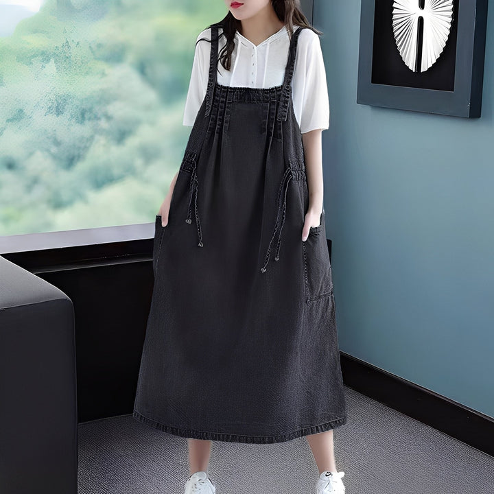 Kelsey - Freizeit-Denimkleid mit Taschen für Damen