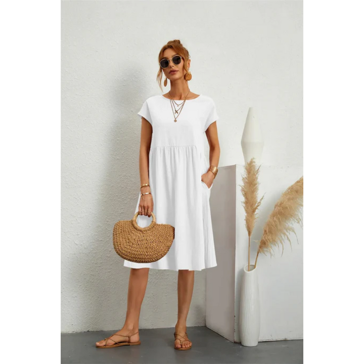 Menali - Kurzes Sommerkleid für Damen mit Midi-Länge