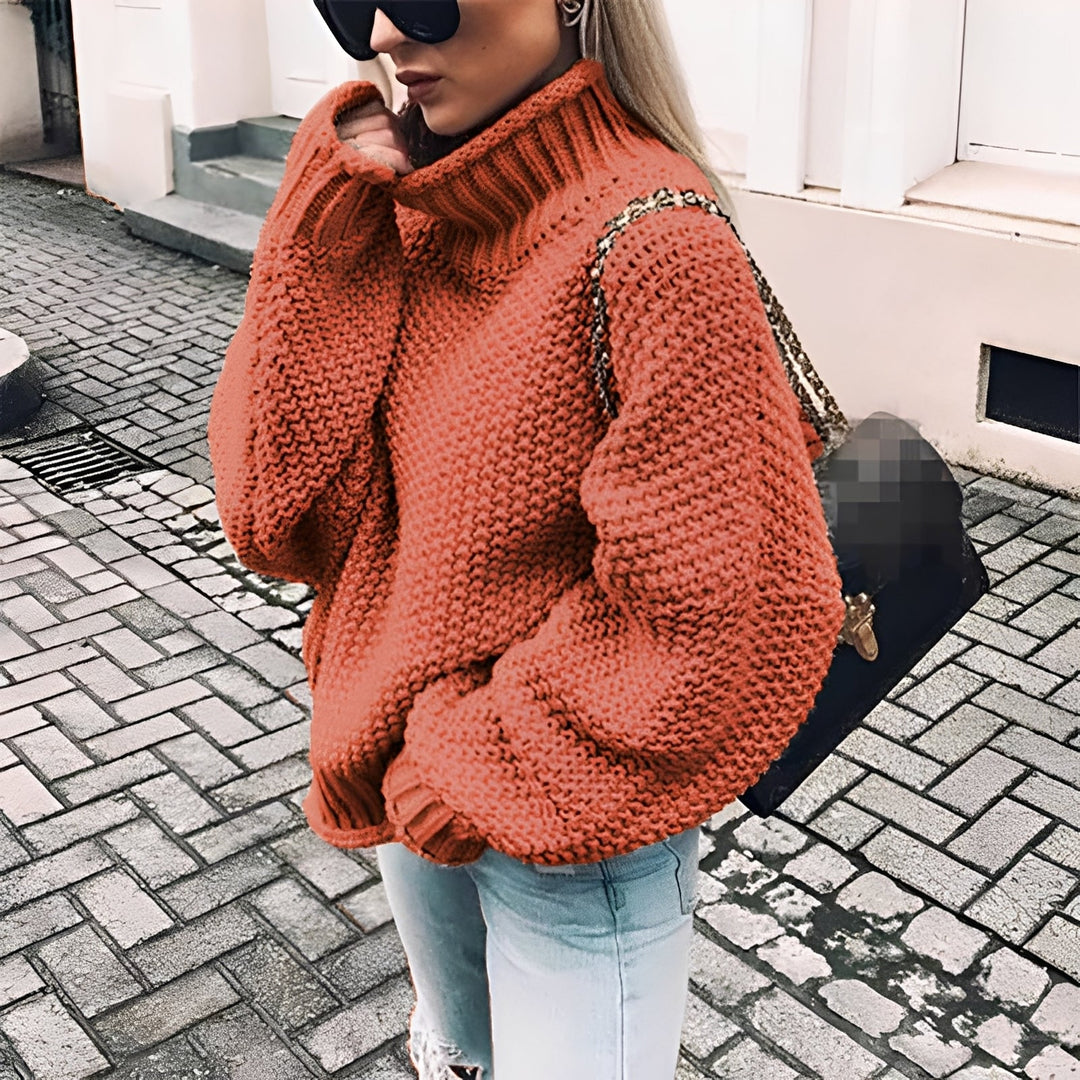 Paulina - Gemütlicher Rollkragenpullover aus dickem Strick für Damen