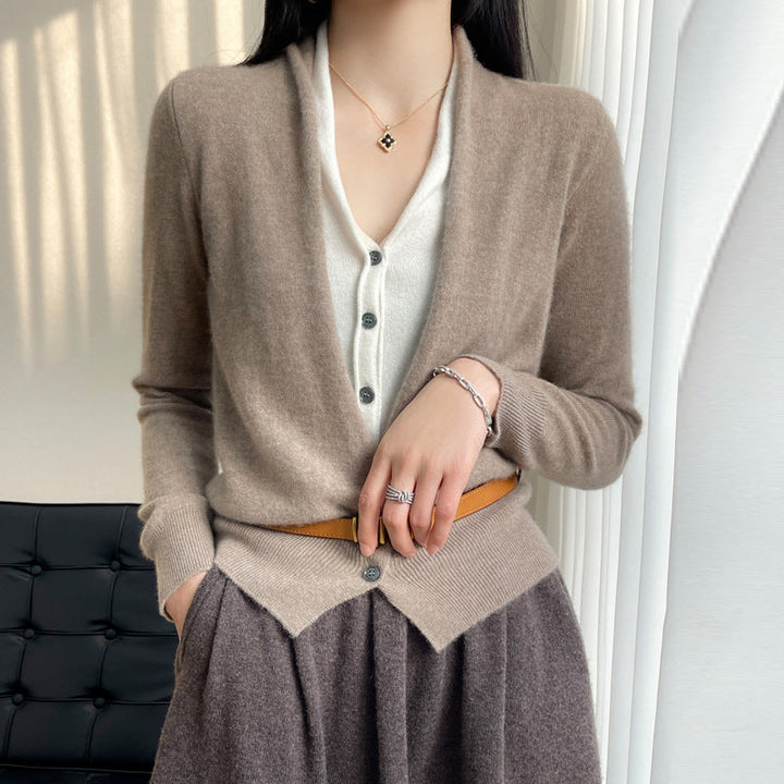 Jayleen - Lockeres Stricktop mit Knöpfen für Damen