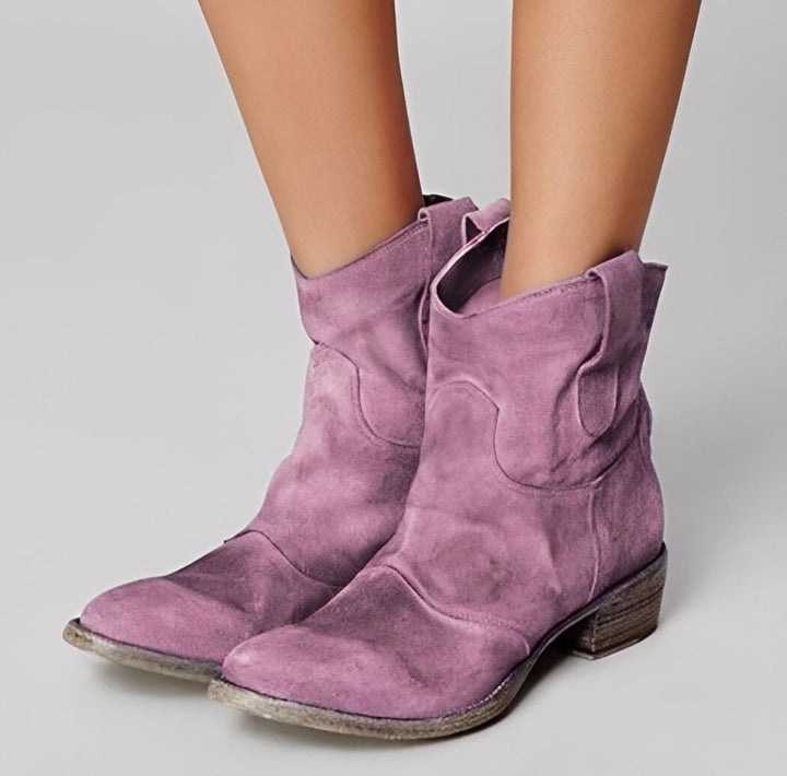 Adaline - Retro-Cowboy-Boots mit flachem Absatz für Damen
