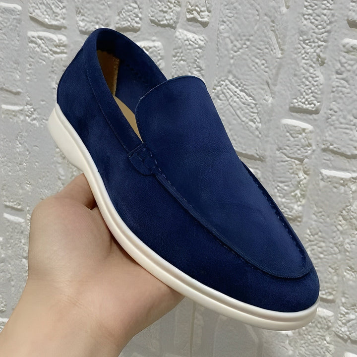 Dominick - Flache Wildleder-Slipper für Herren