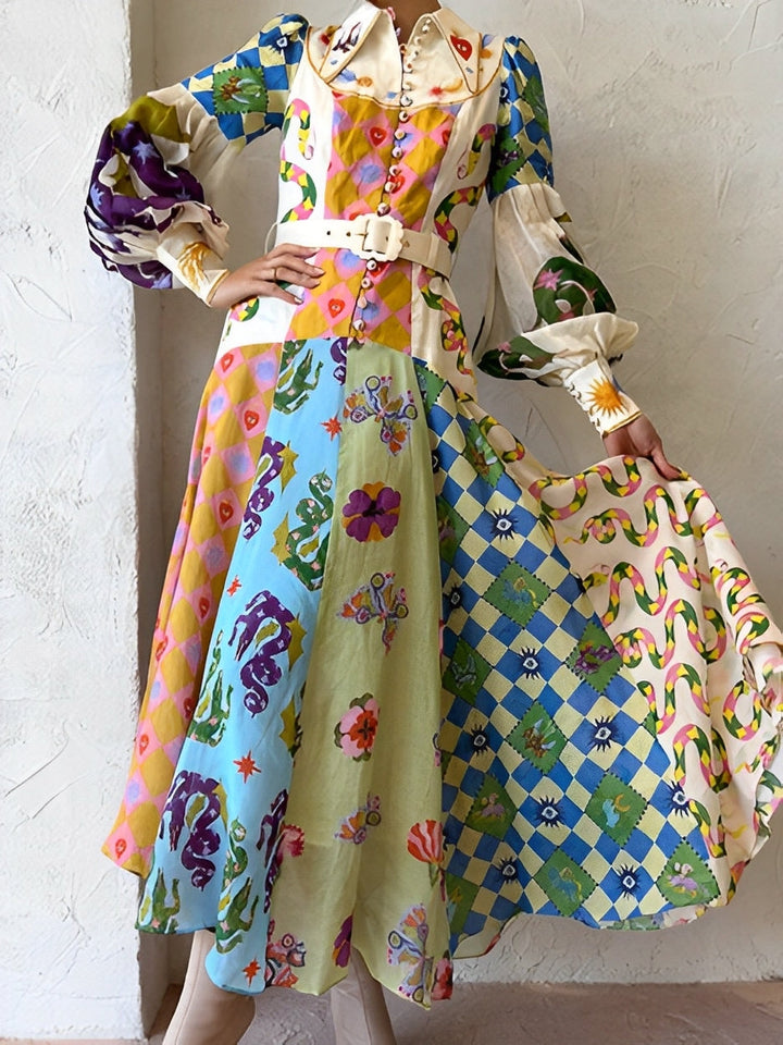 Gemma - Buntes langes Frauen-Maxikleid