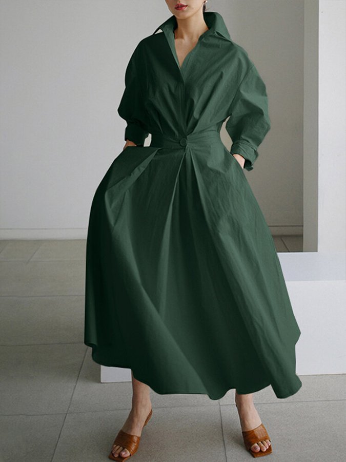 Mejie - Klassisches Hemdkleid mit Knöpfen