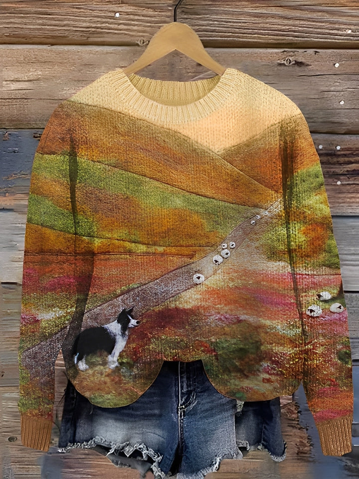 Tawnee - Warmer Wollpulli mit Print für Damen