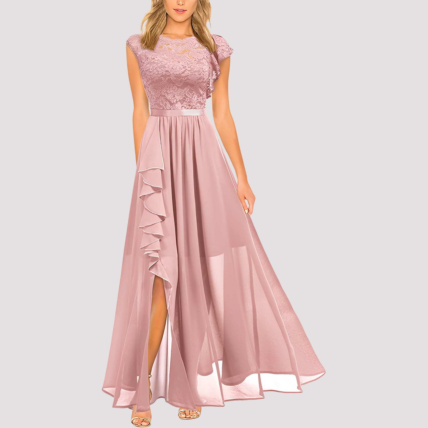 Anne - Elegantes Maxikleid mit hoher Taille für Damen