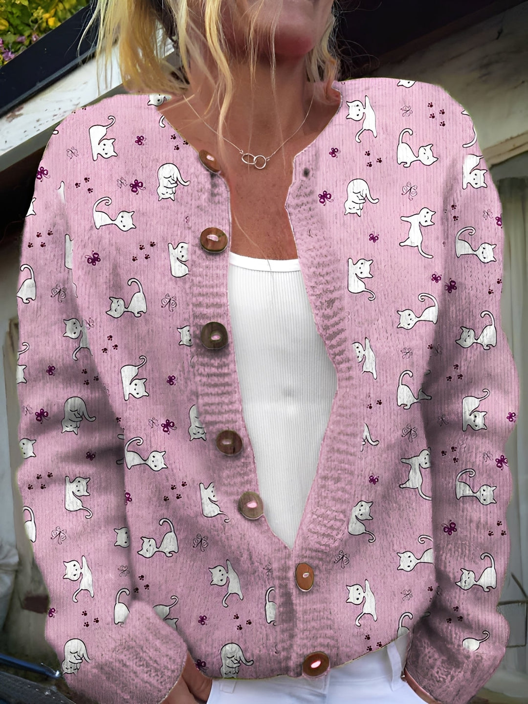Kandace - Schicker Cardigan mit Blumenmuster für Damen