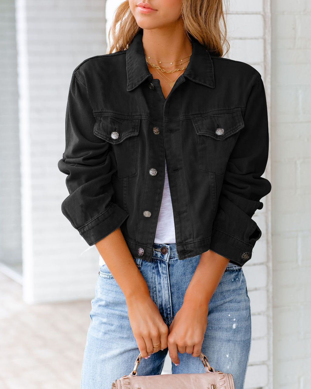 Carolyn - Gemütliche Jeansjacke mit Taschen für Damen
