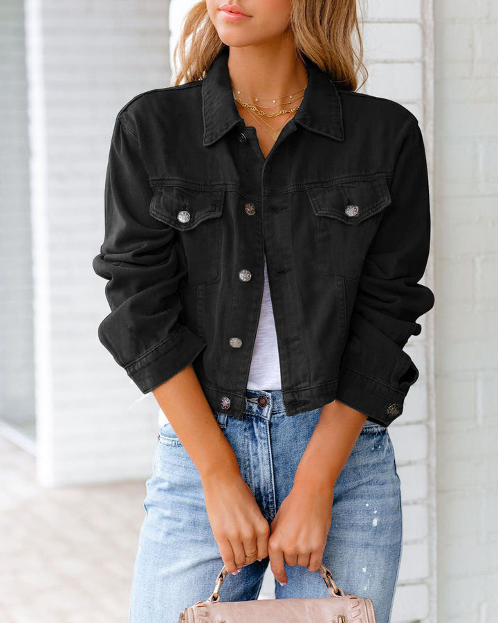 Carolyn - Gemütliche Jeansjacke mit Taschen für Damen