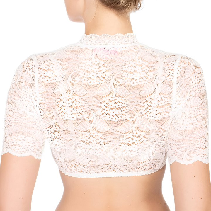Daniella - Klassische Oktoberfest-Bluse mit Spitze für Damen