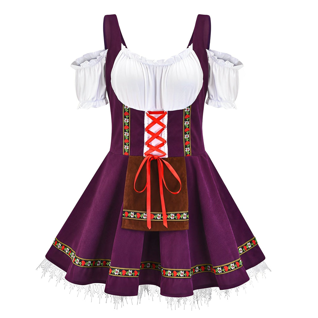 Adella - Schickes Oktoberfest-Dirndl kurzes Kleid für Damen