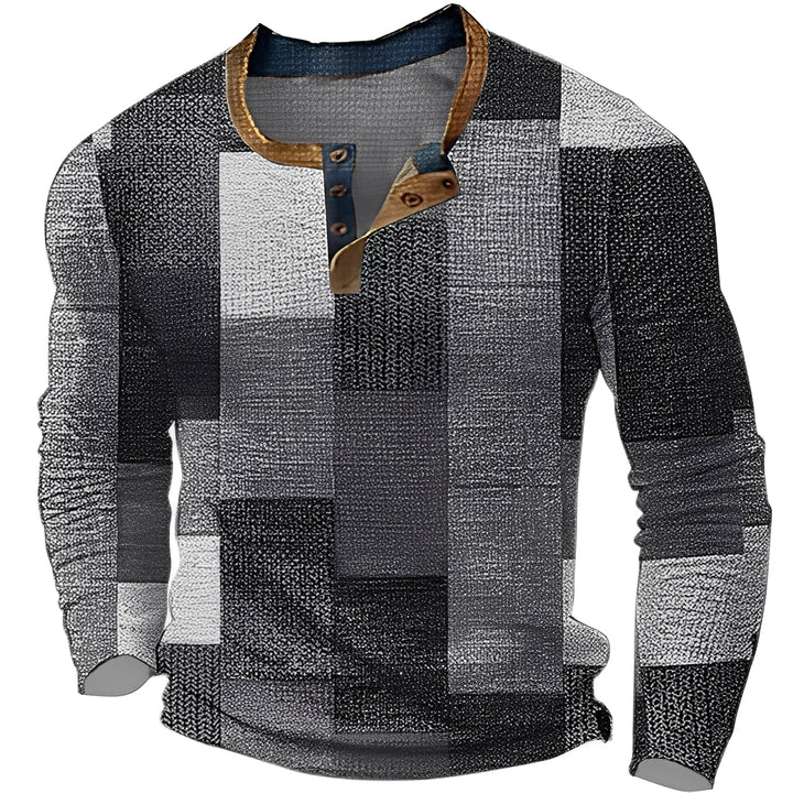 Brennan - Lässiges, bedrucktes Herren-Langarmshirt