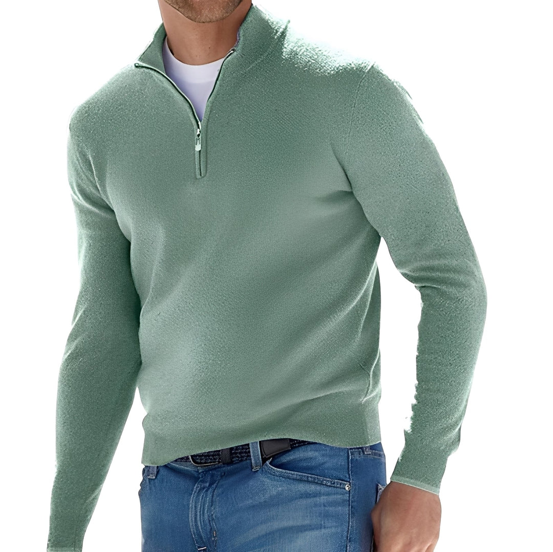 Nash - Herrenpullover mit lockerem Zipper