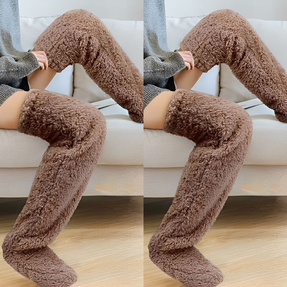 Camellia - Warme, überkniehohe Wintersocken für Damen