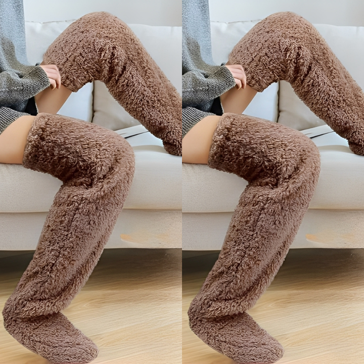 Camellia - Warme, überkniehohe Wintersocken für Damen