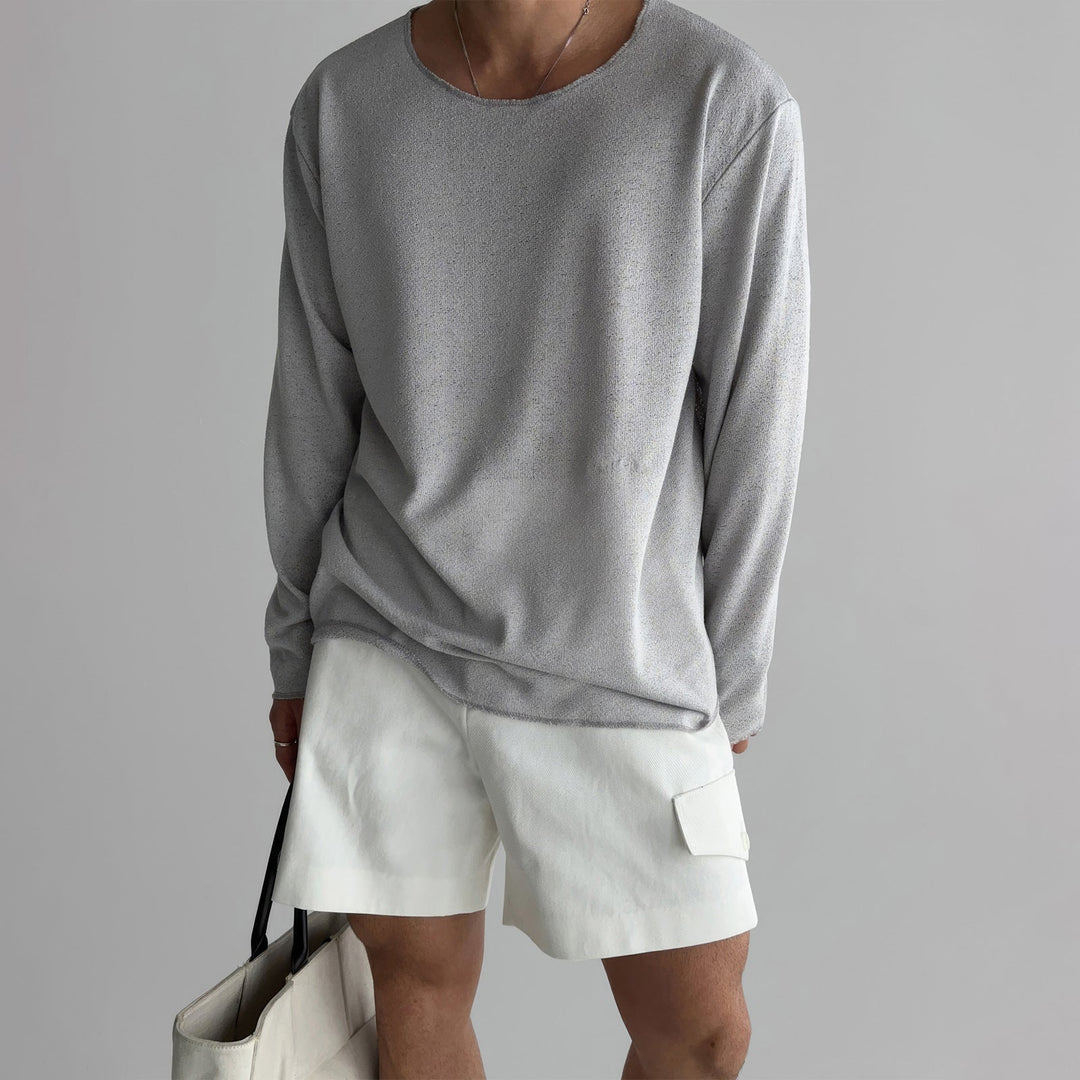 Carter - Bequemes langärmeliges Herren-Strickshirt