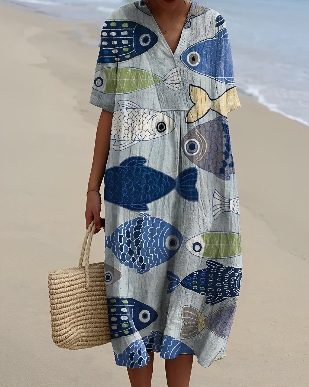 Romilly - Damen-Sommerkleid mit buntem Muster