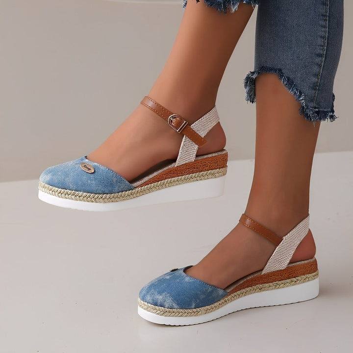 Elinor - Gemütliche Hanf-Keilsandalen für Damen