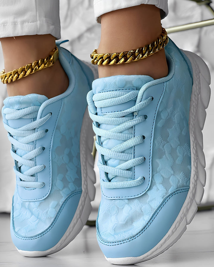 Elisabeth - Bequeme, luftdurchlässige Damen-Sneakers mit Blumendesign