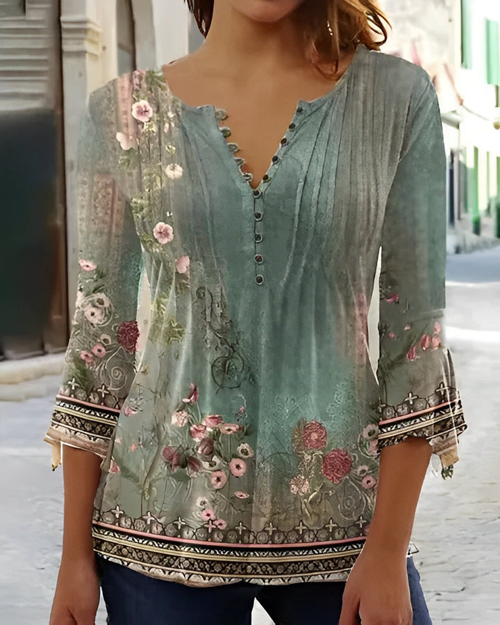 Eloise - Elegantes Damenoberteil mit Blumenmuster