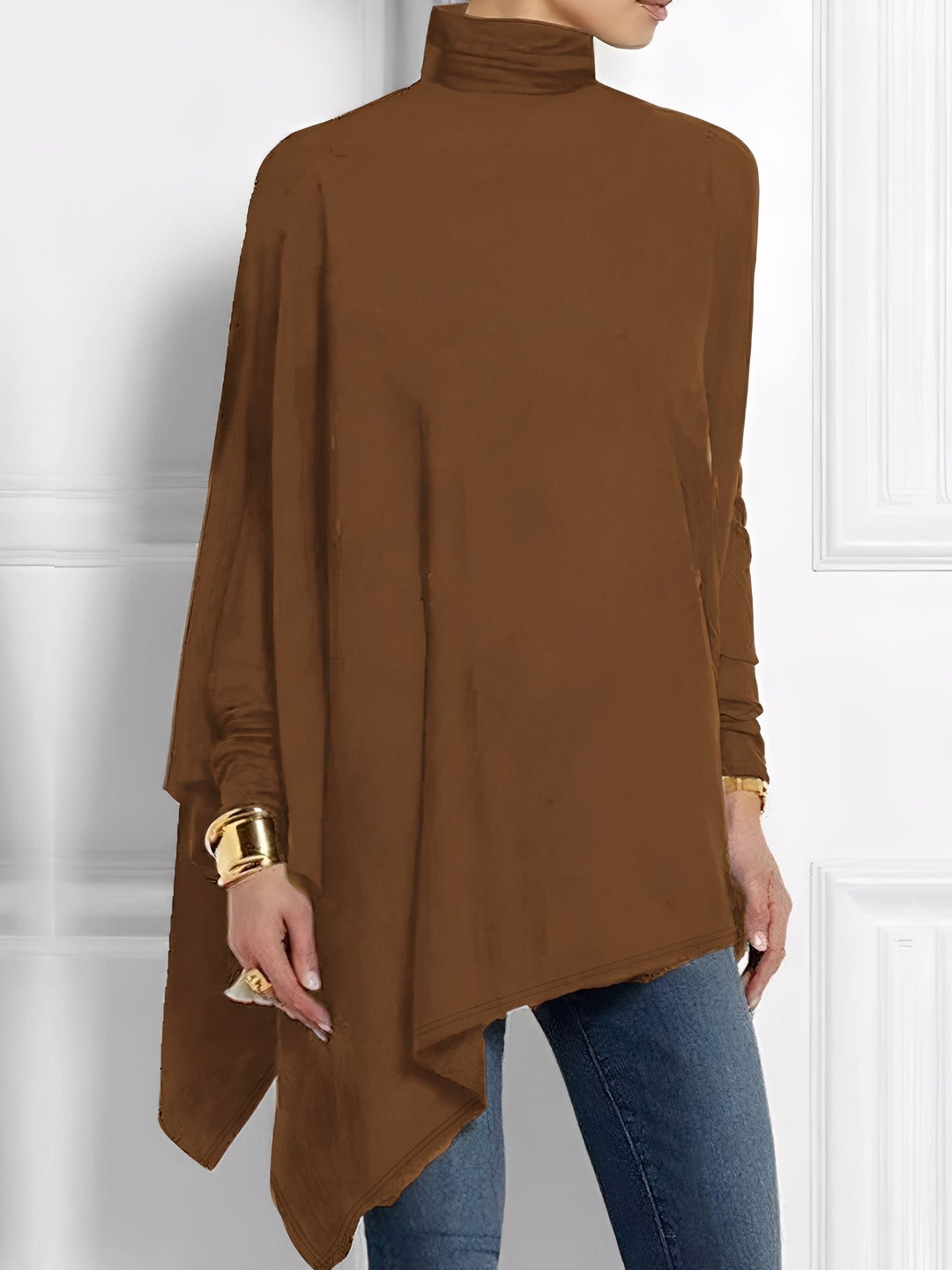 Kalysta - Trendiges schräges Fleece-Top für Frauen