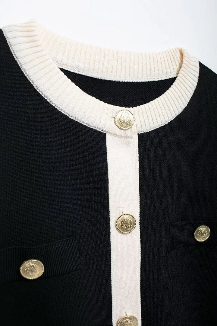 Vera - Slim-Fit Cardigan in Chic Doré
