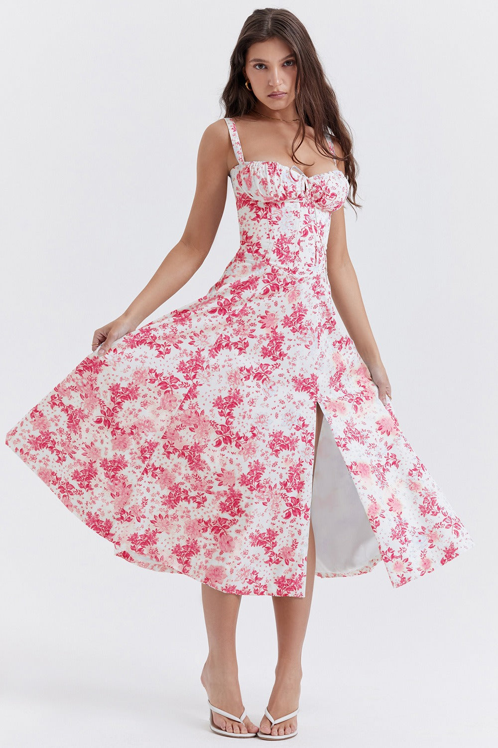 Chelsy – Bustier-Sommerkleid mit Blumenmuster