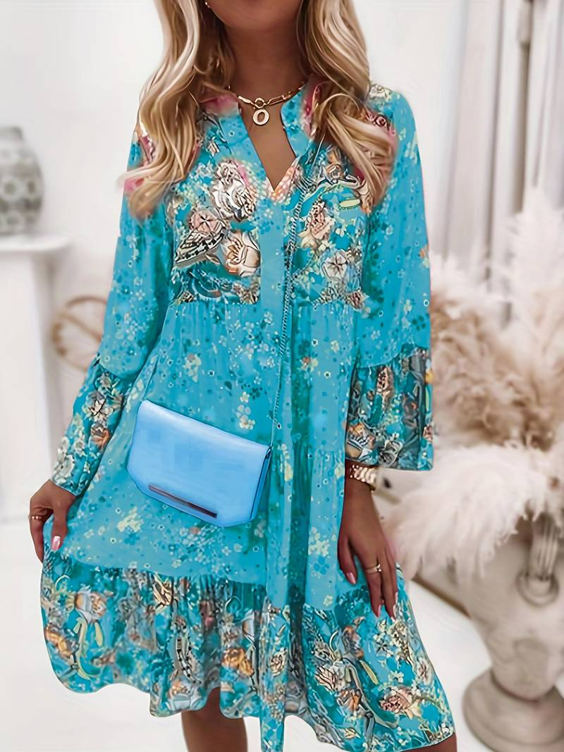 Liora – Boho-Kleid mit fließendem Schnitt und floraler Eleganz