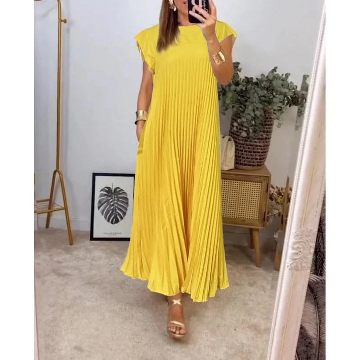 Gillian - Elegantes Einfarbiges Maxi Kleid