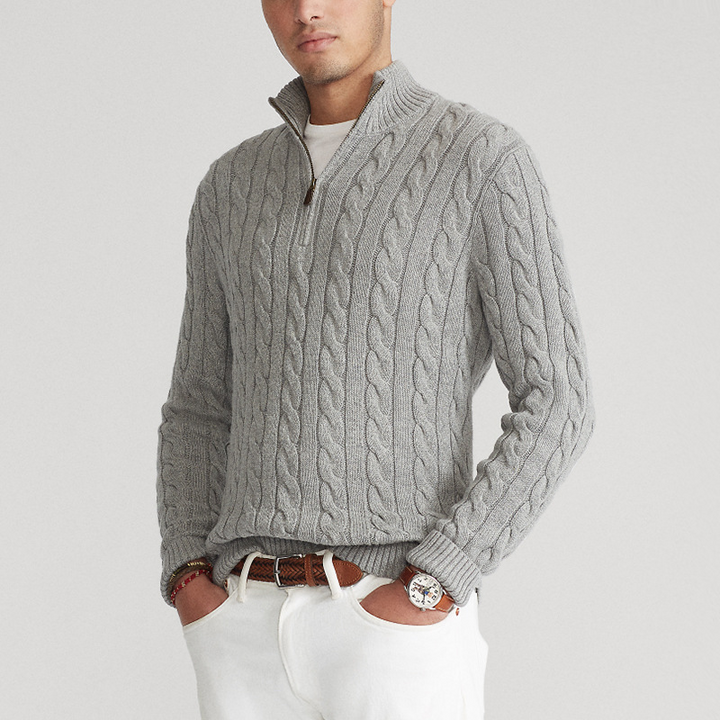 Adrien - Pullover mit halbem Reißverschluss