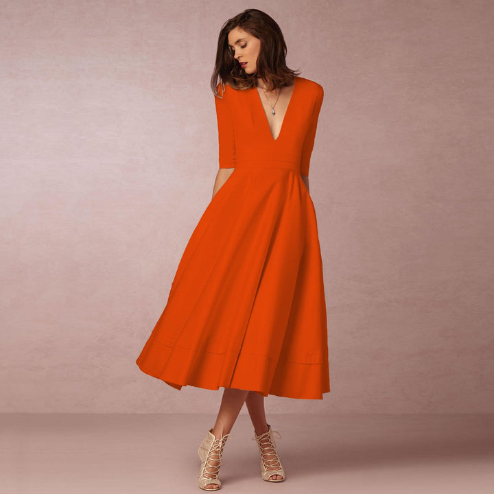Sharise - Lässiges Damenkleid mit V-Ausschnitt