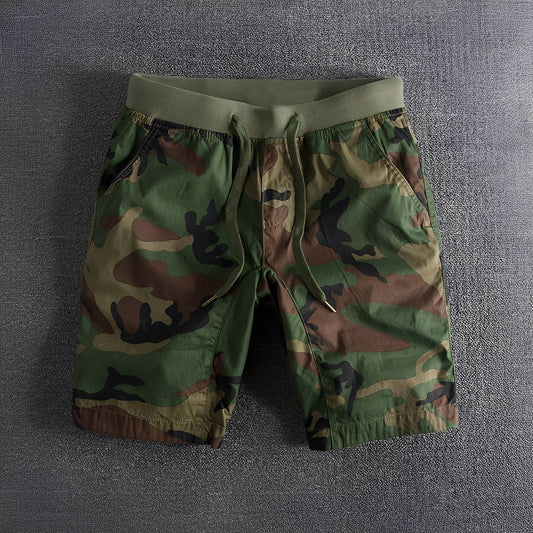 Bryan - Taktische Camo-Shorts mit elastischem Bund für Herren