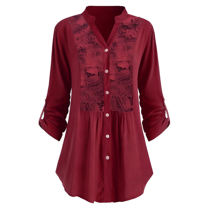 Delaney - Lange, bequeme Damenbluse mit Spitze