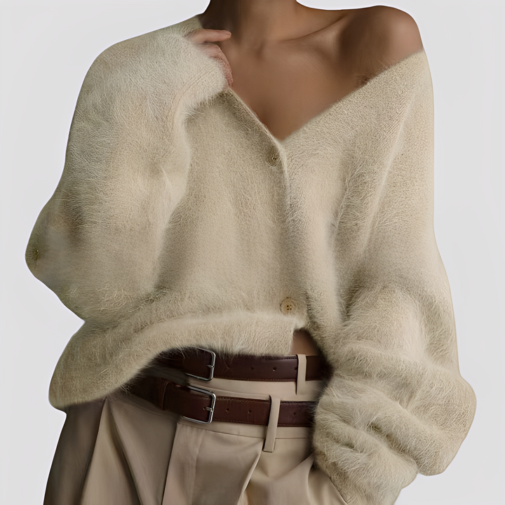Lavena - Bequemer, lockerer Damen-Kaschmirpullover