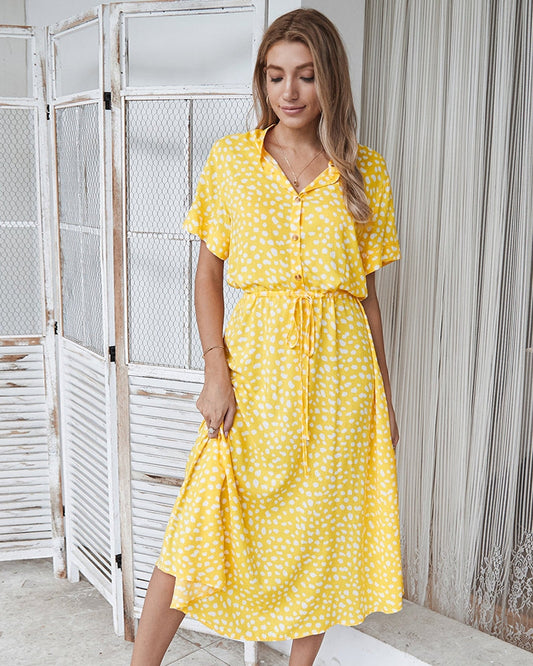 Molly - Stilvolles Kurzarmkleid mit Kragen für Damen